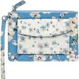 Cath Kidston Womens Travel Purse Blue / Floral / White